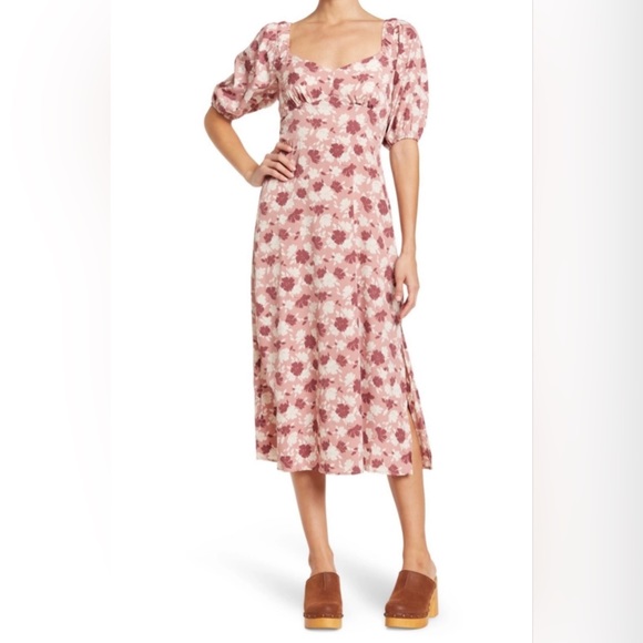 Lush Dresses & Skirts - LUSH Pink Floral Midi Dress Size S